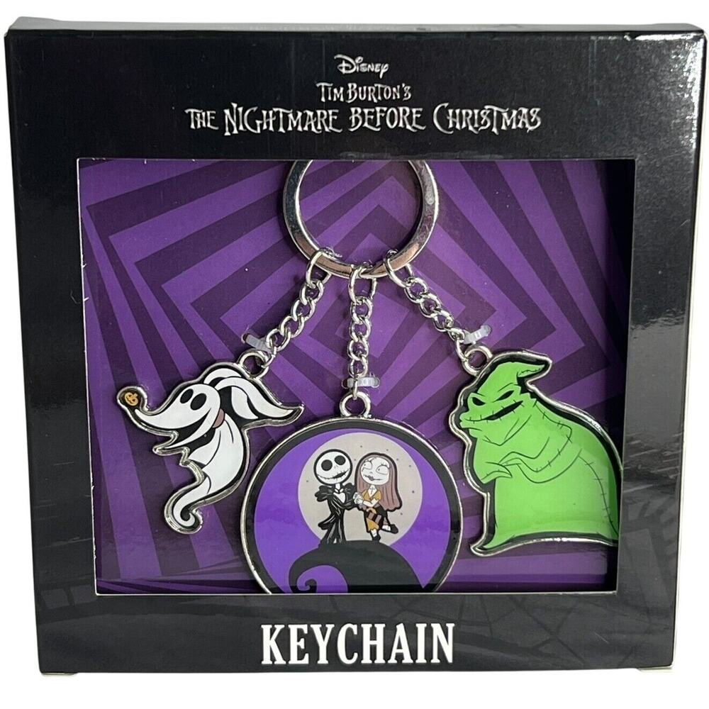 Nightmare Before Christmas Jack Sally Zero Keychain NEW Disney Tim Burton